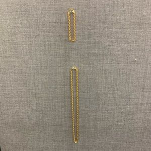 24KGP Necklace with matching bracelet